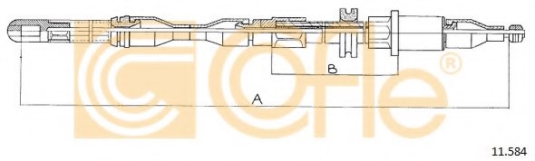 COFLE 11.584 Cable, parking brake